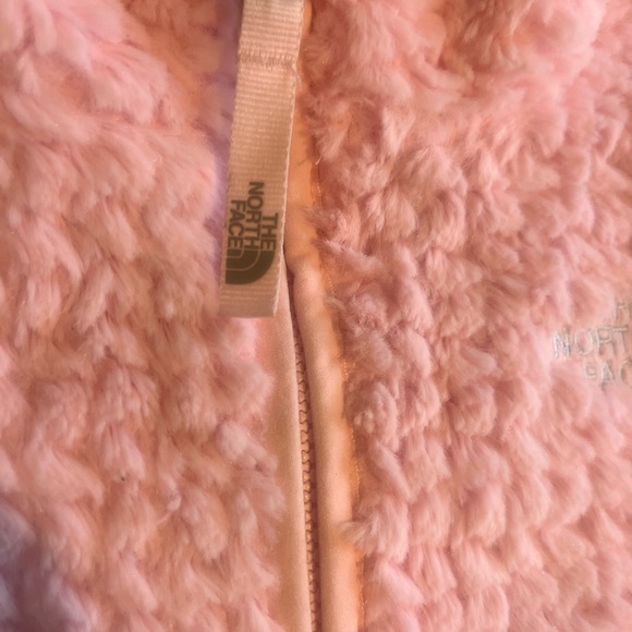 Girls, 12, North Face, Full Zip Fleece. Pink - Picture 4 of 5